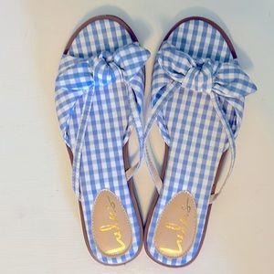 Gingham Slide Sandals